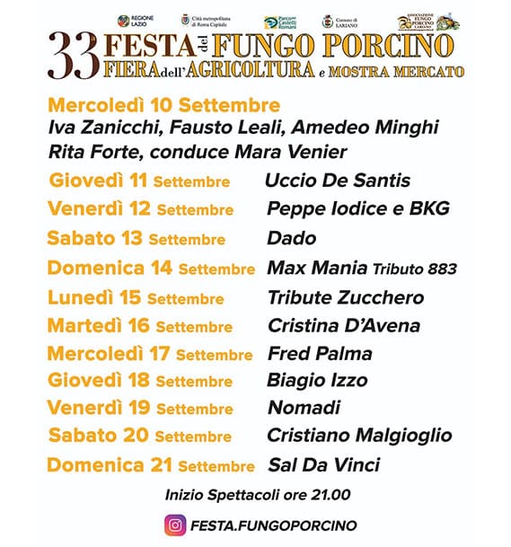 programma festa del fungo porcino lariano 2025